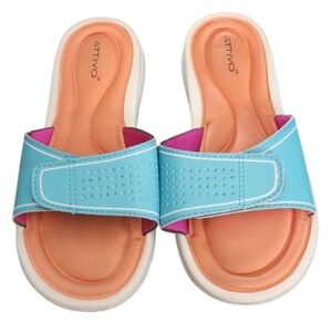 Women's Blue and Orange Sandals